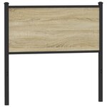 vidaXL Tête de lit sonoma 90 cm bois d'ingénierie et acier