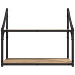 vidaXL Étagère Murale avec étagère chêne artisanal 60 x 21 x 51 cm
