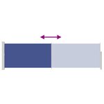 vidaXL Auvent latéral rétractable de patio 140x500 cm Bleu
