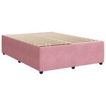 vidaXL Sommier à lattes de lit avec matelas Rose 140x190 cm Velours
