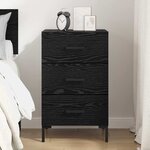 vidaXL Cabinet de chevet Chêne noir 40 x 40 x 66 cm Bois d'ingénierie