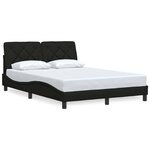 vidaXL Cadre de lit sans matelas noir 120x200 cm tissu