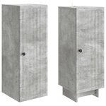 vidaXL Ensemble de Meubles 2 Pièces Gris béton 34 5 x 33 x 90 cm
