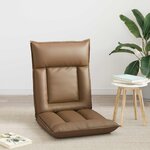 vidaXL Fauteuil de sol ajustable Cappuccino Simili cuir