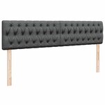 VidaXL Cadre de lit ottoman avec matelas gris foncé 180x200cm tissu