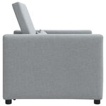 vidaXL Fauteuil convertible 3-en-1 en tissu gris clair