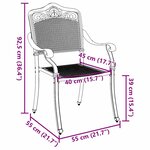 vidaXL Chaise de jardin 2 Pièces Blanc 55 x 56 5 x 91cm Aluminium