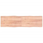vidaXL Dessus de table bois massif traité bordure assortie