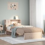 vidaXL Lit bibliothèque sans matelas 90x200 cm bois de pin massif