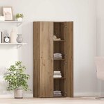 vidaXL Cabinet de Bureau 2 Pièces chêne artisanal 60 x 32 x 153
