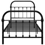 vidaXL Cadre de lit sans matelas noir métal 100x200 cm