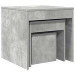 vidaXL Tables gigognes 3 Pièces Gris béton Aggloméré