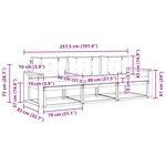 vidaXL Ensemble de canapés d'extérieur 3 pc Naturel et Crème
