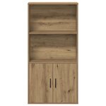 vidaXL Bibliothèque chêne artisanal 60x24x120 cm bois d'ingénierie