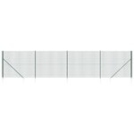 vidaXL Clôture en treillis métallique et piquet d'ancrage vert 2 2x10m