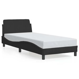 vidaXL Cadre de lit avec tête de lit Dover noir 80x200 cm velours