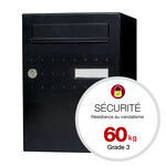 Boite à colis Eclipse 1 porte noir mat RAL 9005 M