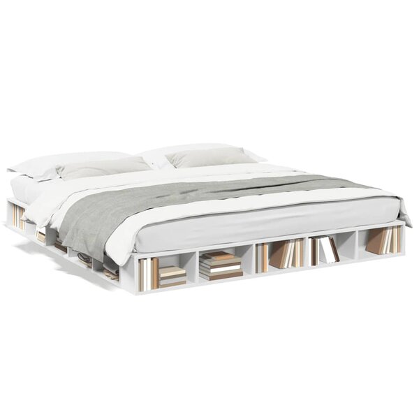 vidaXL Cadre de lit sans matelas blanc 200x200 cm