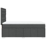 vidaXL Sommier à lattes de lit avec matelas Gris foncé 80x200 cm Tissu