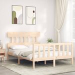 vidaXL Cadre de lit sans matelas bois de pin massif