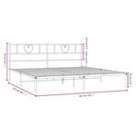vidaXL Cadre de lit métal sans matelas et tête de lit blanc 183x213 cm