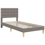 vidaXL Cadre de lit avec tête de lit Taupe 100 x 200 cm Tissu