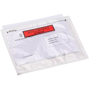 Pochettes porte-documents adhésives – (1000) "Documents ci-inclus" 22 5x16 5 – Bulteau Systems