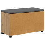 vidaXL Banc d'entrée avec coussin Chêne artisanal 80 x 38 x 46 cm