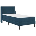 vidaXL Cadre de lit avec matelas Bleu 80 x 200 cm Velours