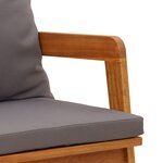 vidaXL Banc de jardin avec coussins 115x65x71 cm Bois d'acacia massif