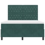 vidaXL Lit à ressorts avec matelas Vert foncé 140 x 200 cm Velours