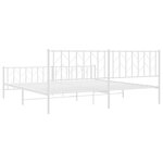 vidaXL Cadre de lit métal sans matelas et pied de lit blanc 200x200 cm
