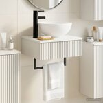 vidaXL Basin de lavage mural Blanc 40 x 35 x 39 cm Bois d'ingénierie