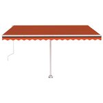 vidaXL Auvent automatique sur pied 450x300 cm Orange/marron