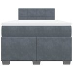 vidaXL Sommier à lattes de lit et matelas gris foncé 120x190cm velours