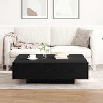 vidaXL Table basse Chêne noir 100 x 100 x 31 cm
