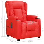 vidaXL Fauteuil de massage Rouge Similicuir