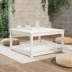 vidaXL Table de jardin blanc 82 5x82 5x45 cm bois massif de pin