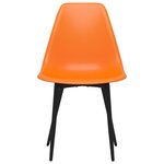 vidaXL Chaises à manger lot de 4 orange PP