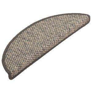 vidaXL Tapis d'escalier autocollants aspect sisal 15 Pièces 56x17x3 cm