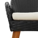 vidaXL Chaise de jardin 2 pc Noir polyrotin