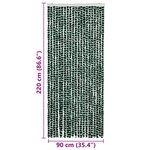 vidaXL Moustiquaire Vert et blanc 90x220 cm Chenille