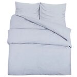 vidaXL Ensemble de housse de couette Gris 200x200 cm Coton