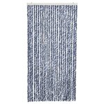 vidaXL Moustiquaire Bleu blanc et argenté 100x220 cm Chenille