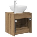vidaXL Vanité de lavabo mural Chêne artisanal 49 5 x 44 5 x 66 5 cm