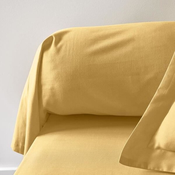 Taie de traversin - 45 x 185 cm uni - Ocre