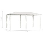 vidaXL Belvédère avec revêtement de poteaux 2 98x5 3x2 59 m 160 g/m²
