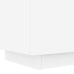vidaXL Armoire de chevet avec lumières LED blanc bois d'ingénierie