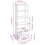 vidaXL Buffet HAMAR Marron miel 60x35x180 cm Bois massif de pin