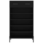 vidaXL Armoire à chaussures noir 60x35x105 cm bois d'ingénierie